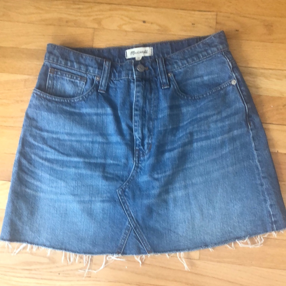 Madewell denim mini skirt, 29